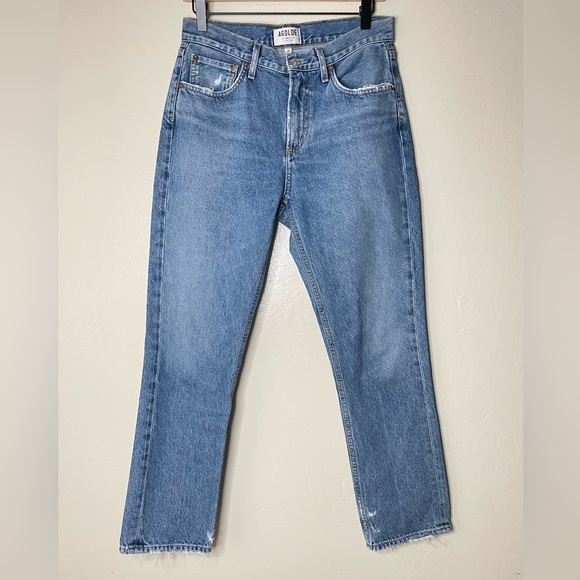 Agolde Feel Good High Rise Straight denim jeans - Picture 1 of 12